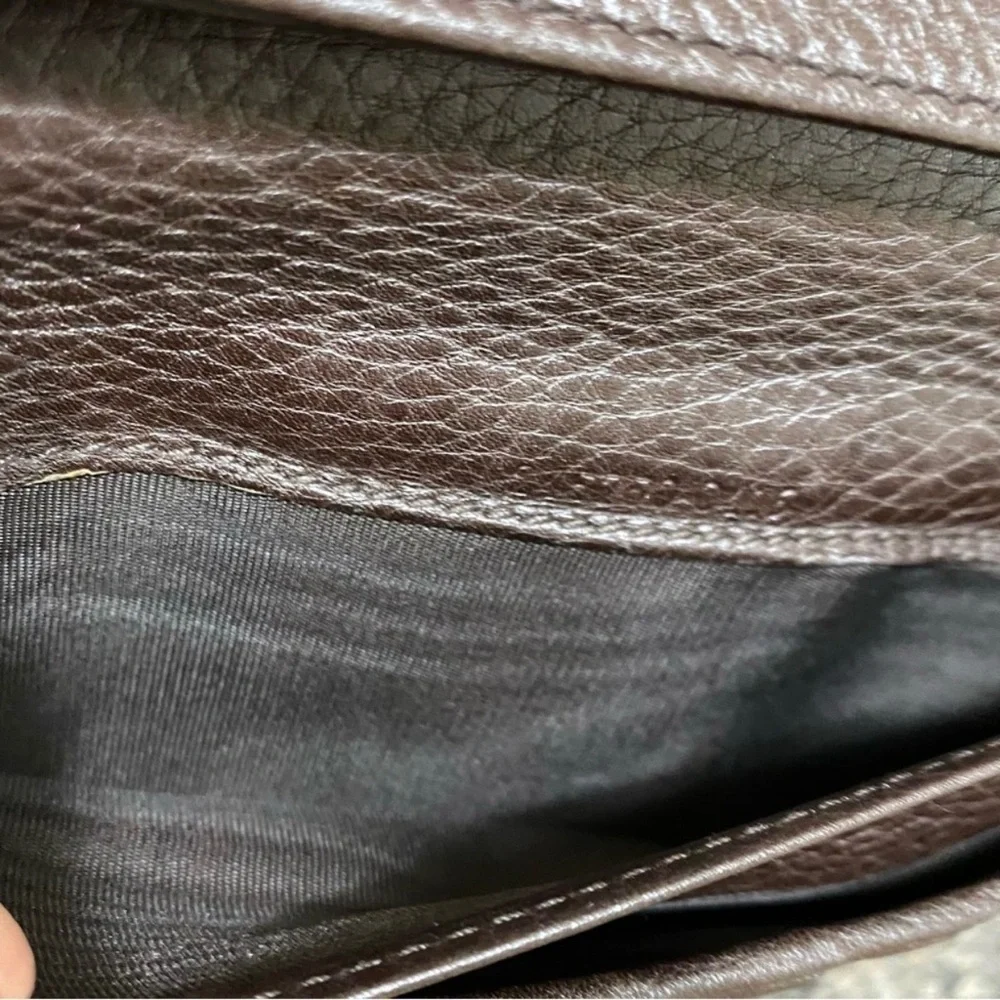 GUCCI GG Leather Horsebit Wallet to Crossbody Shoulder Bag 💼 Dark Brown - Picture 14 of 14